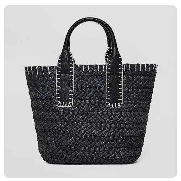 Mini tote straw bag - Picture 3 of 4